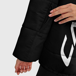 Куртка зимняя женская Черная Тойота Камри, цвет: 3D-красный — фото 2
