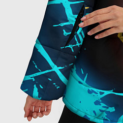 Куртка зимняя женская Атака Титанов: Подсветка Неона, цвет: 3D-черный — фото 2