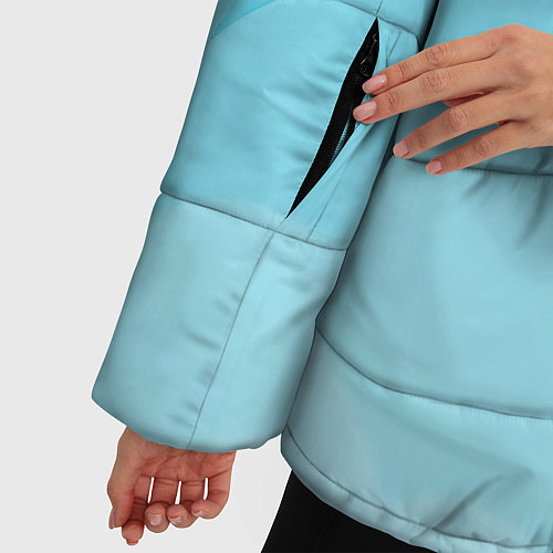 Женская зимняя куртка Голубые облака / 3D-Черный – фото 5