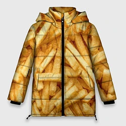 Куртка зимняя женская Картошка фриФастфуд, цвет: 3D-черный