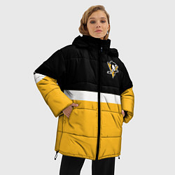 Куртка зимняя женская Питтсбург Пингвинз НХЛ, цвет: 3D-черный — фото 2