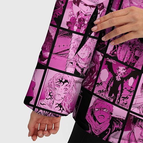 Женская зимняя куртка Anime soul manga / 3D-Черный – фото 5