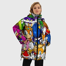 Куртка зимняя женская КИБЕР СОНИК CYBER SONIC ROBOT, цвет: 3D-светло-серый — фото 2