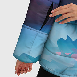 Куртка зимняя женская Грозовые мазки, цвет: 3D-черный — фото 2