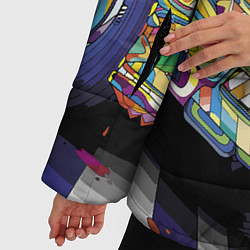 Куртка зимняя женская Бэха в стиле поп-арт, цвет: 3D-черный — фото 2