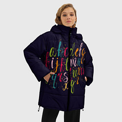 Куртка зимняя женская Чей-то алфавит, цвет: 3D-черный — фото 2