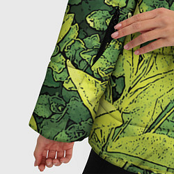 Куртка зимняя женская Растительная жизнь - Хоста, цвет: 3D-черный — фото 2