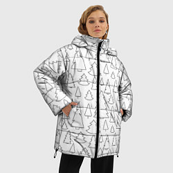 Куртка зимняя женская Простые елочки, цвет: 3D-черный — фото 2