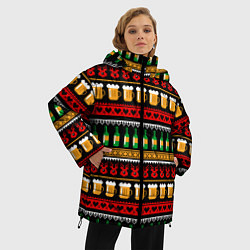 Куртка зимняя женская Пивной свитер, цвет: 3D-черный — фото 2