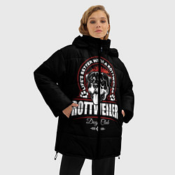 Куртка зимняя женская Ротвейлер Rottweiler, цвет: 3D-светло-серый — фото 2