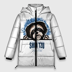 Куртка зимняя женская Ши-Тцу Shih-Tzu, цвет: 3D-черный