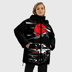 Куртка зимняя женская MAZDA RX 7 Мазда при свете красной луны, цвет: 3D-светло-серый — фото 2
