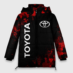 Куртка зимняя женская TOYOTA MILITARY PIXEL BLACK RED, цвет: 3D-красный