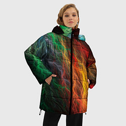 Куртка зимняя женская Цветной разряд, цвет: 3D-черный — фото 2