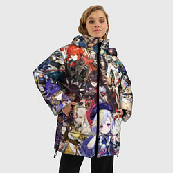 Куртка зимняя женская ПЕРСОНАЖИ GENSHIN IMPACT ЦВЕТНОЙ, цвет: 3D-красный — фото 2