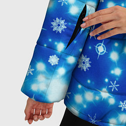 Куртка зимняя женская Сверкающие снежинки, цвет: 3D-светло-серый — фото 2
