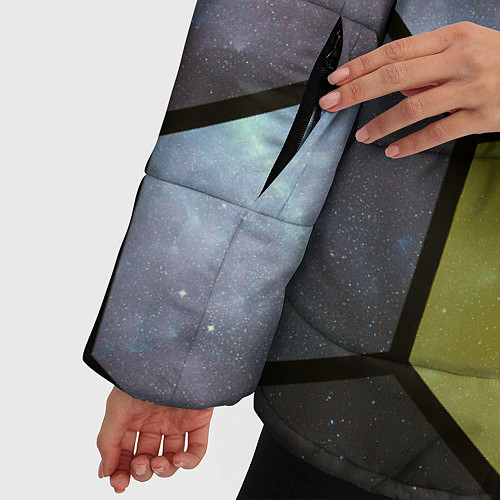 Женская зимняя куртка JWST space cell theme / 3D-Черный – фото 5
