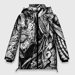 Куртка зимняя женская Трэш, цвет: 3D-черный