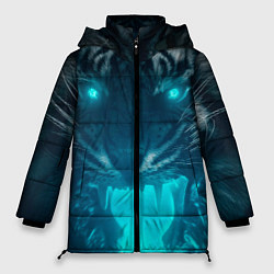 Куртка зимняя женская Неоновый водяной тигр 2022, цвет: 3D-черный