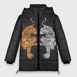 Куртка зимняя женская Два тигра, цвет: 3D-черный