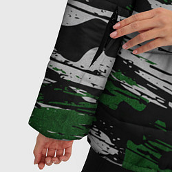 Куртка зимняя женская Green Paint Splash, цвет: 3D-черный — фото 2