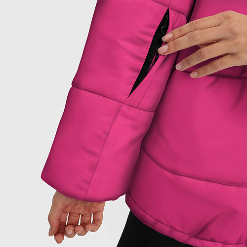Женская зимняя куртка Mr Beast Gaming Full Print Pink edition / 3D-Светло-серый – фото 5