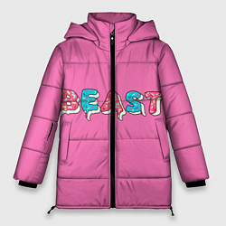 Куртка зимняя женская Mr Beast Donut Pink edition, цвет: 3D-красный
