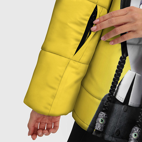 Женская зимняя куртка Семейка Аддамс - Горящий Тур Уэндзи / 3D-Черный – фото 5