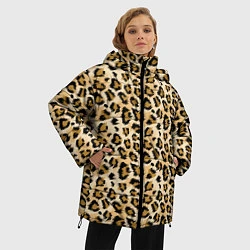Куртка зимняя женская Пятна Дикого Леопарда, цвет: 3D-черный — фото 2
