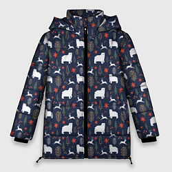 Куртка зимняя женская Зимний леc, цвет: 3D-красный