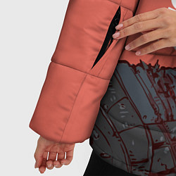 Куртка зимняя женская Cyberpunk Спина, цвет: 3D-светло-серый — фото 2