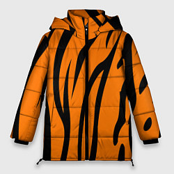 Куртка зимняя женская Текстура тиграtiger, цвет: 3D-черный