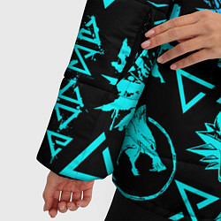 Куртка зимняя женская ВЕДЬМАК ЛОГОБОМБИНГ НЕОН, цвет: 3D-черный — фото 2