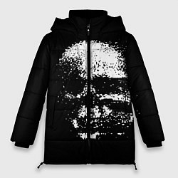 Куртка зимняя женская Skulls glitch, цвет: 3D-светло-серый