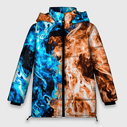 Куртка зимняя женская Огненное пламя, цвет: 3D-красный
