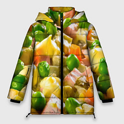 Куртка зимняя женская Весь в оливье, цвет: 3D-черный