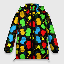 Куртка зимняя женская SOUTH PARK ЮЖНЫЙ ПАРК НОВОГОДНИЙ УЗОР, цвет: 3D-светло-серый