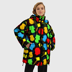 Куртка зимняя женская SOUTH PARK ЮЖНЫЙ ПАРК НОВОГОДНИЙ УЗОР, цвет: 3D-красный — фото 2