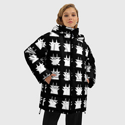 Куртка зимняя женская Мультяшные котики, цвет: 3D-черный — фото 2