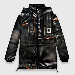 Куртка зимняя женская Стиль терминатора, цвет: 3D-черный