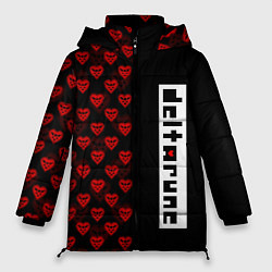 Куртка зимняя женская HALF PATTERN DELTARUNE LOGO, цвет: 3D-черный