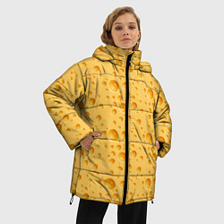 Куртка зимняя женская Сыр Cheese, цвет: 3D-черный — фото 2
