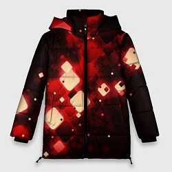 Куртка зимняя женская Рубиновый поток, цвет: 3D-черный