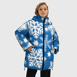 Куртка зимняя женская Снежное небо, цвет: 3D-красный — фото 2