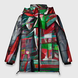 Куртка зимняя женская Бодрый Новый год, цвет: 3D-красный