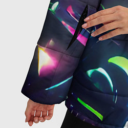 Куртка зимняя женская Космическая битва, цвет: 3D-черный — фото 2