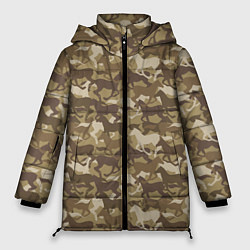 Куртка зимняя женская Бегущие Дикие Лошади, цвет: 3D-светло-серый