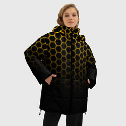 Куртка зимняя женская Неоновая кольчуга Gold neon, цвет: 3D-светло-серый — фото 2