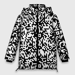 Куртка зимняя женская Стиль QR код, цвет: 3D-светло-серый