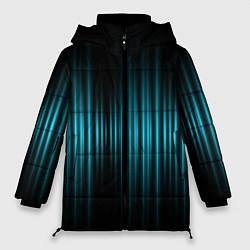 Куртка зимняя женская Неоновые флуктуации, цвет: 3D-черный